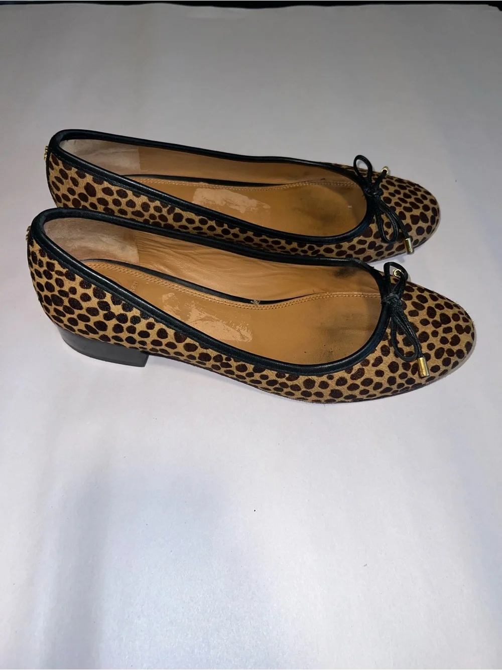 Tory Burch leopard-print calf hair ballet flats 9.5 US